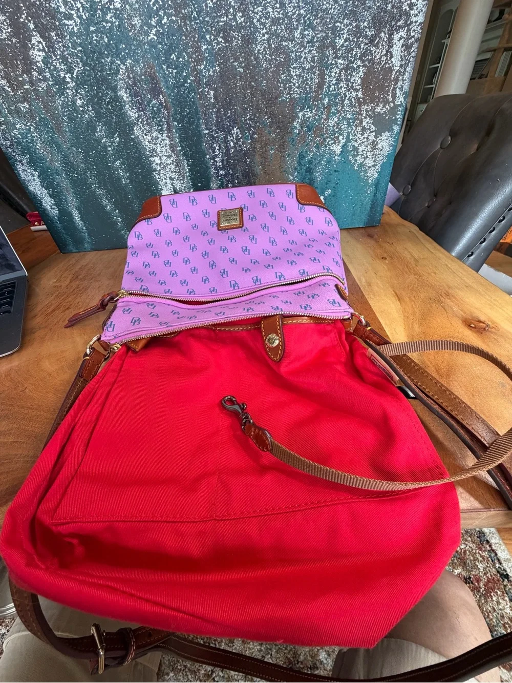 Dooney‎ & Bourke Whimsical Vintage Y2K Gretta Crossbody Purple/Blue EVC